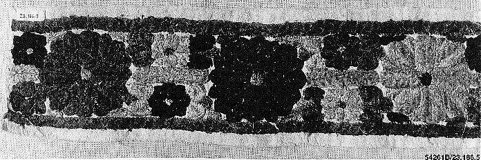 Band, Cotton, silk; embroidered 