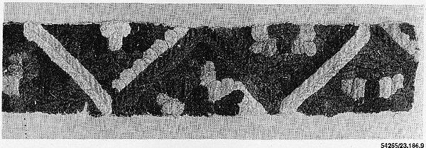 Band, Cotton, silk; embroidered 