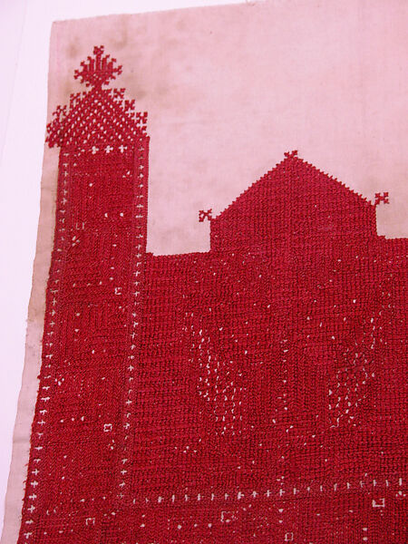 End of a Scarf, Cotton, silk; embroidered