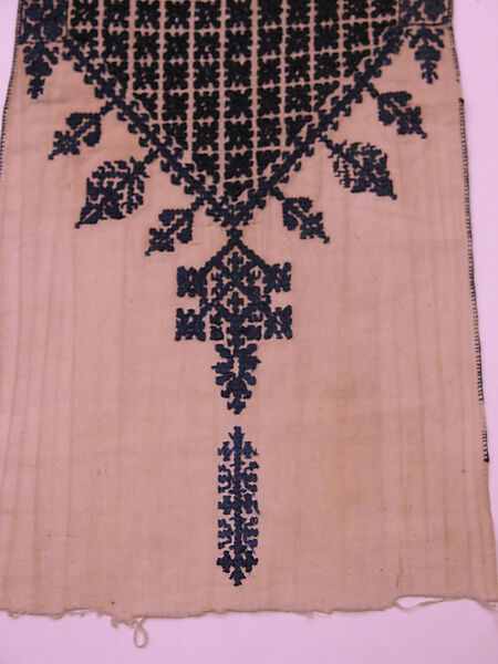 End of a Belt, Cotton; embroidered