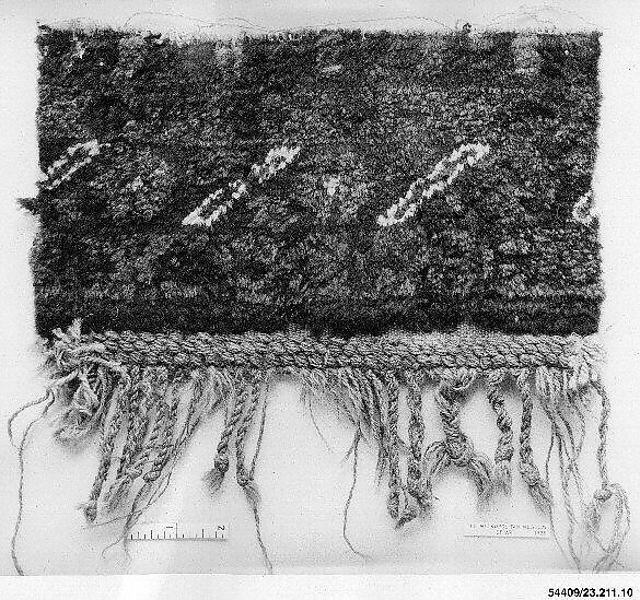 Carpet Fragment, Wool; knotted pile 