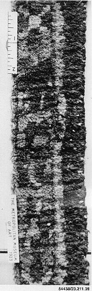 Carpet Fragment, Cotton (warp and weft), wool (pile); asymmetrically knotted pile 