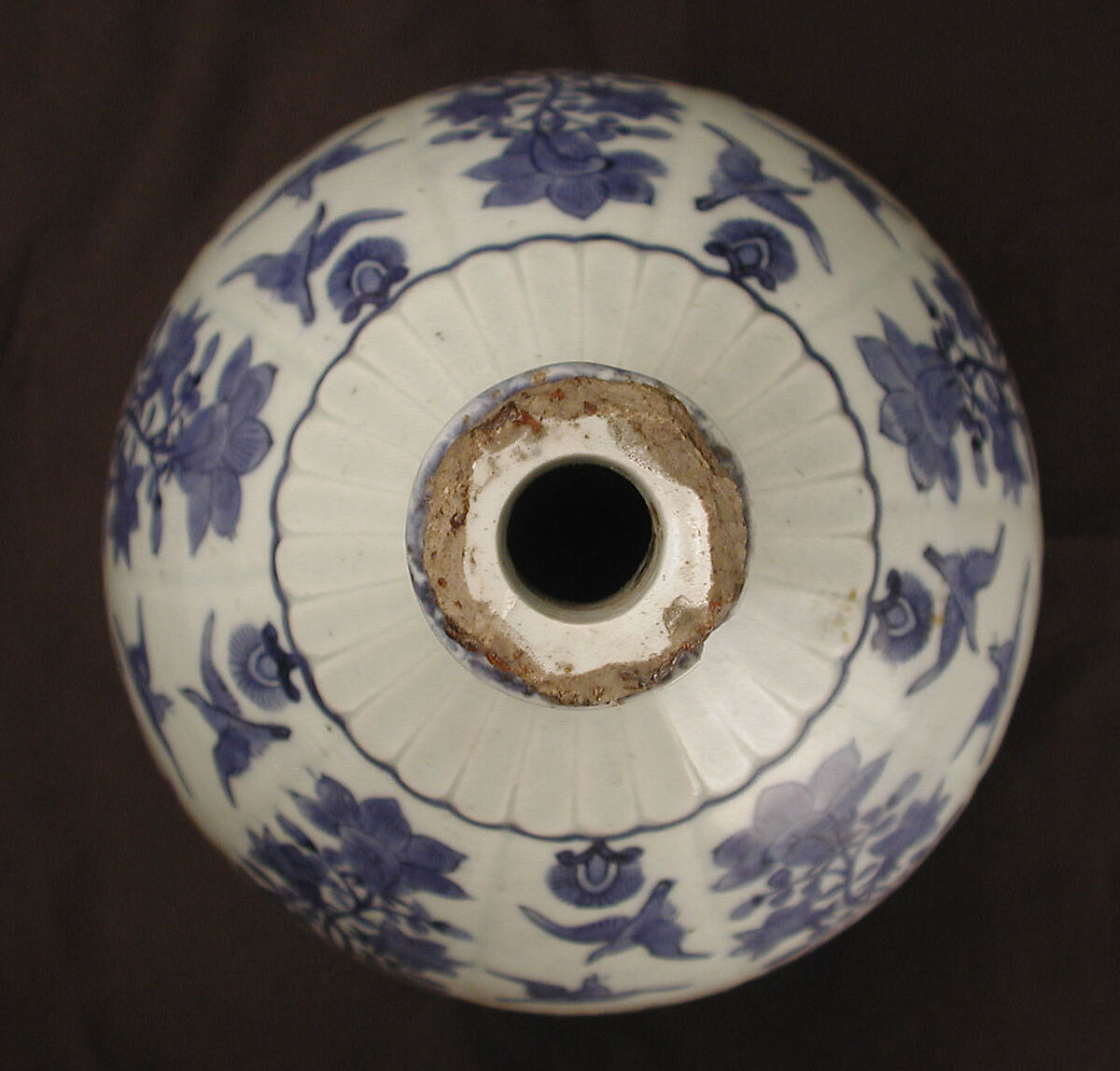 Vase, Stonepaste; painted under transparent glaze