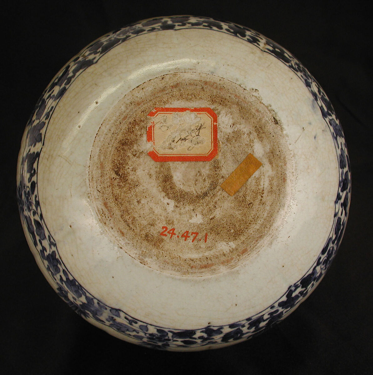 Vase, Stonepaste; painted under transparent glaze