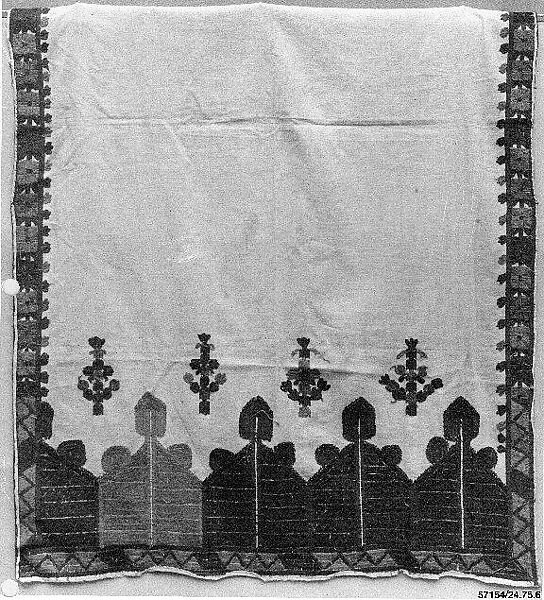 Cover, Cotton, silk; embroidered 