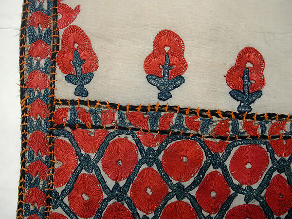Hanging, Cotton; embroidered