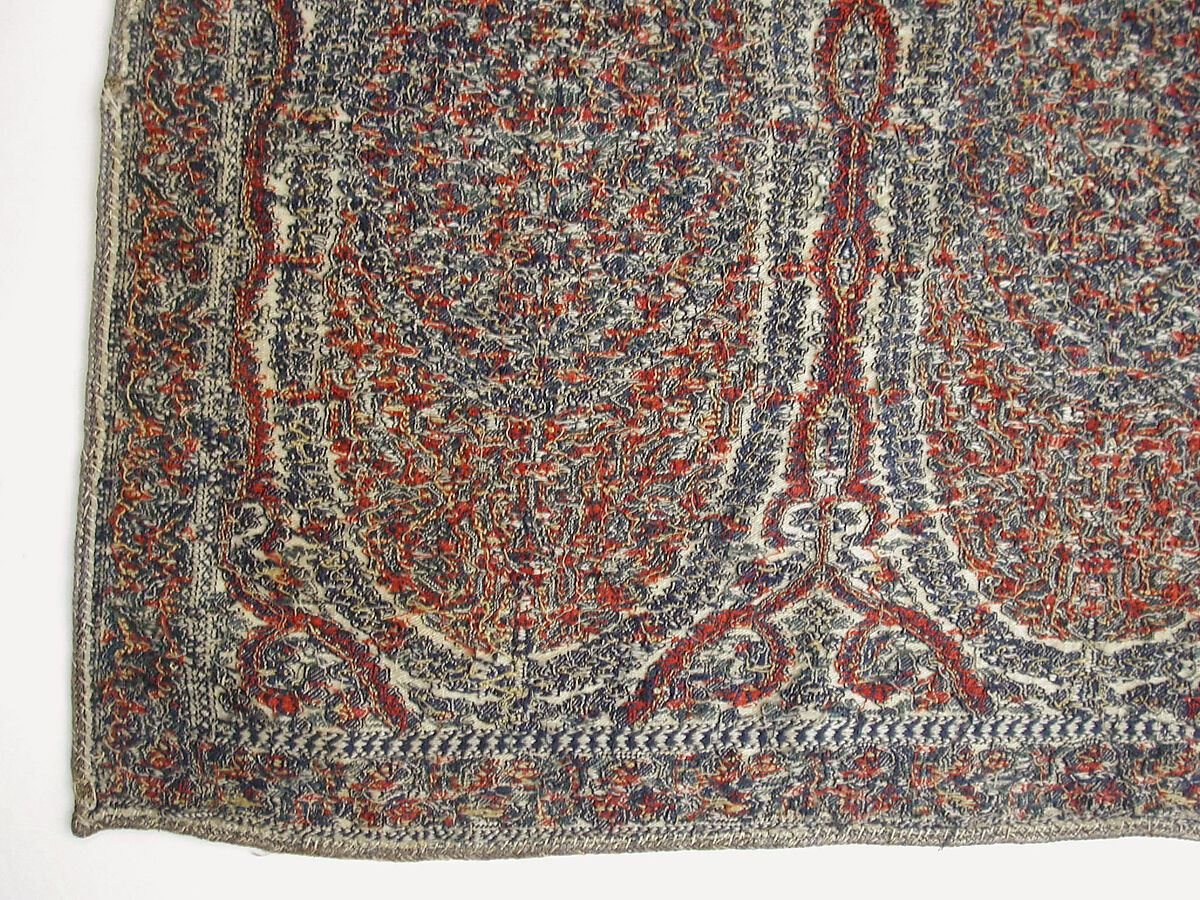 Man's Coat (Choga), Wool, metal wrapped thread; double interlocking twill tapestry weave, applied decorative braid