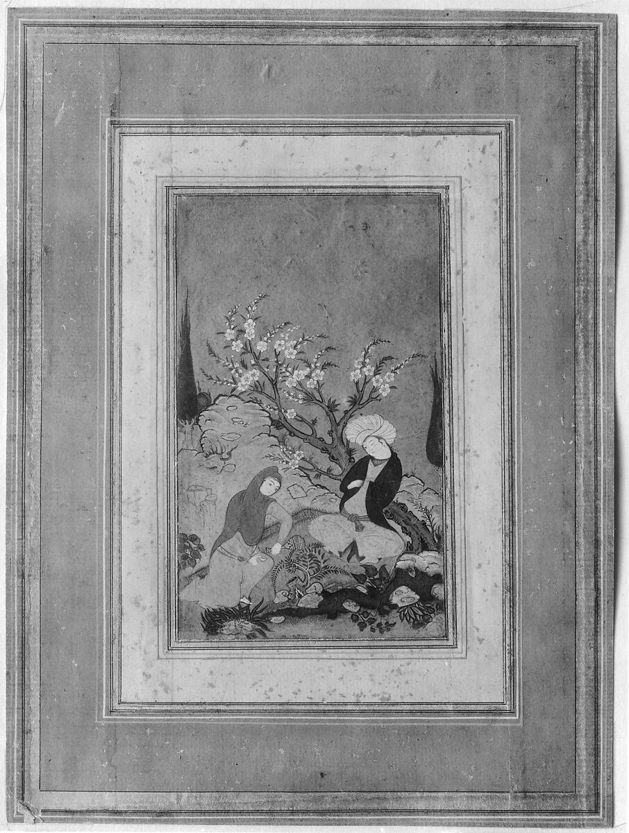 Love Scene, Opaque watercolor on paper