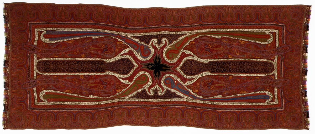 Cover, Wool, silk; embroidered