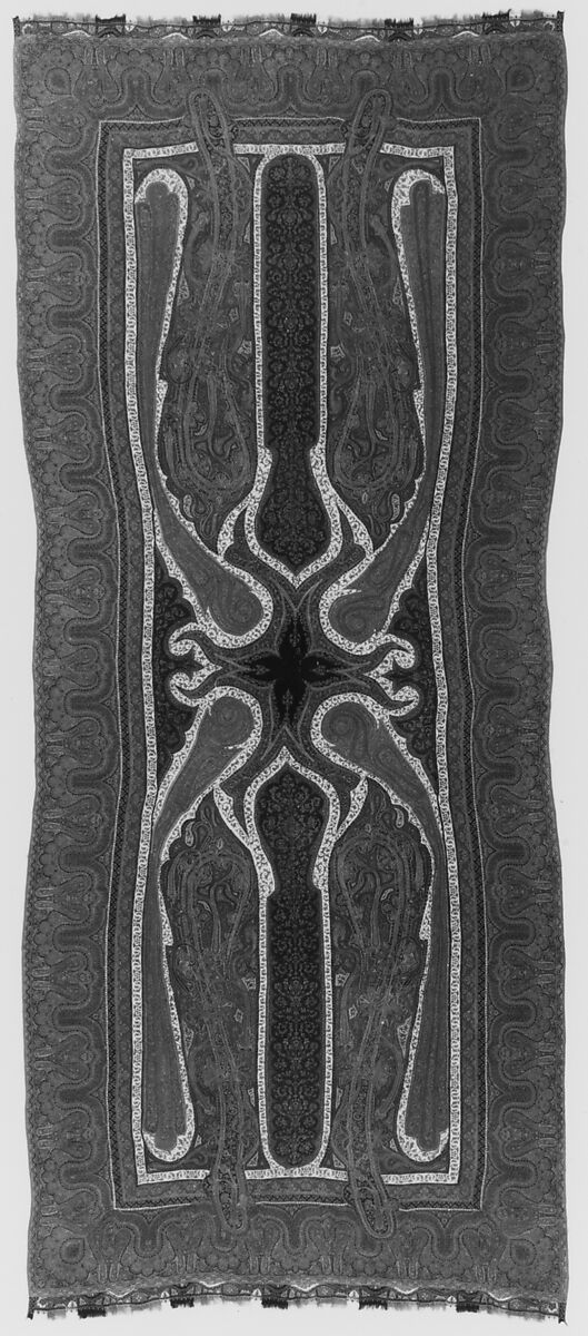 Cover, Wool, silk; embroidered