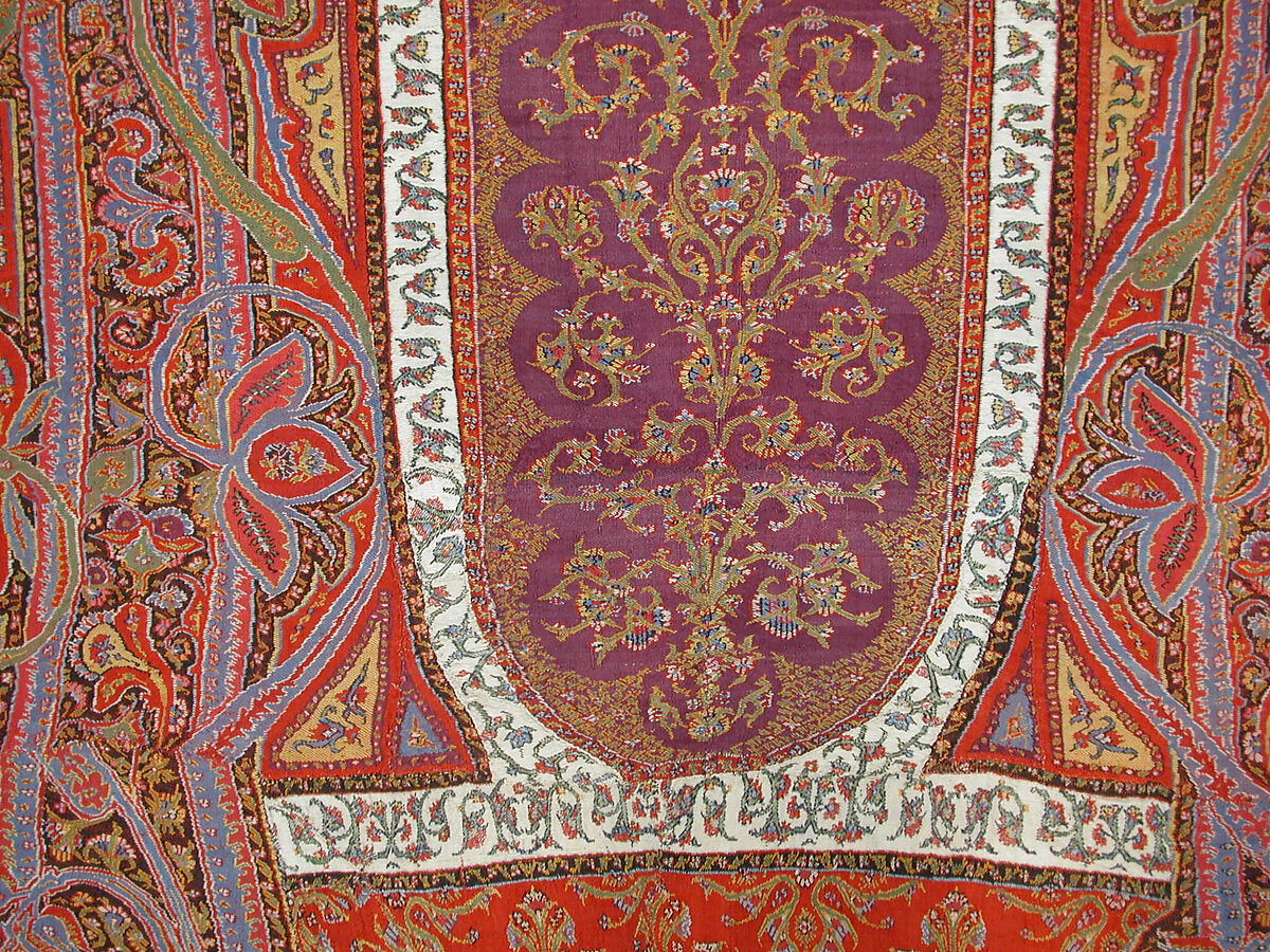 Cover, Wool, silk; embroidered