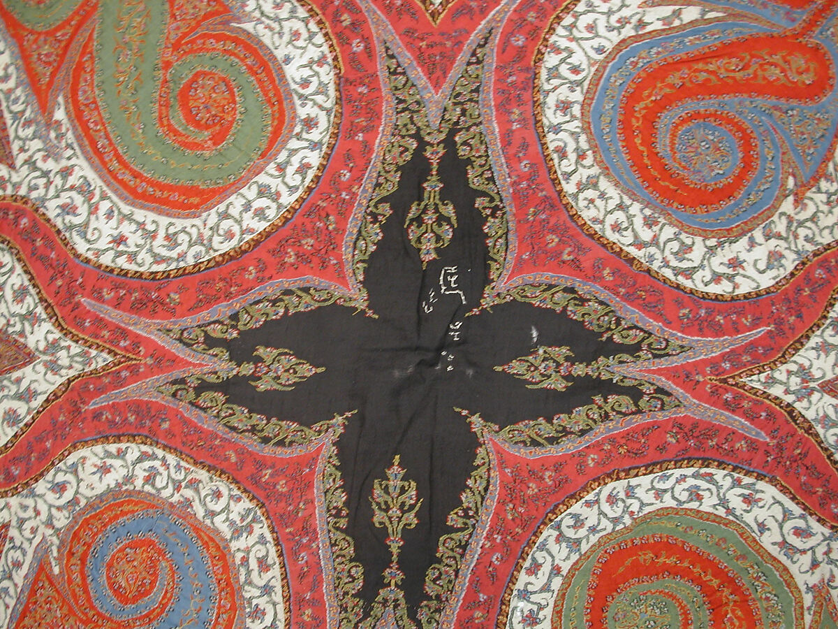 Cover, Wool, silk; embroidered