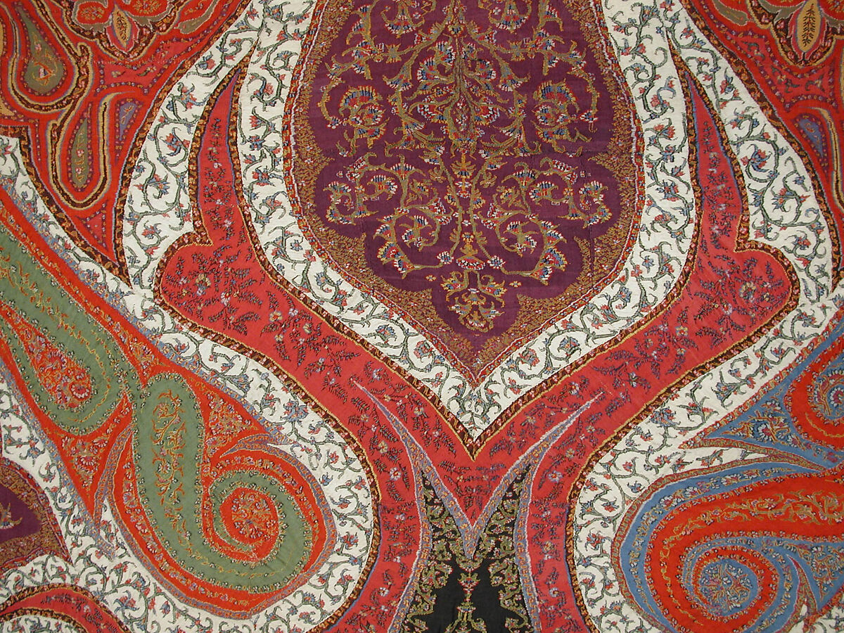 Cover, Wool, silk; embroidered