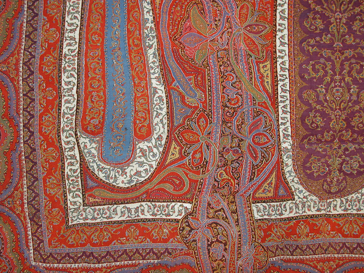 Cover, Wool, silk; embroidered