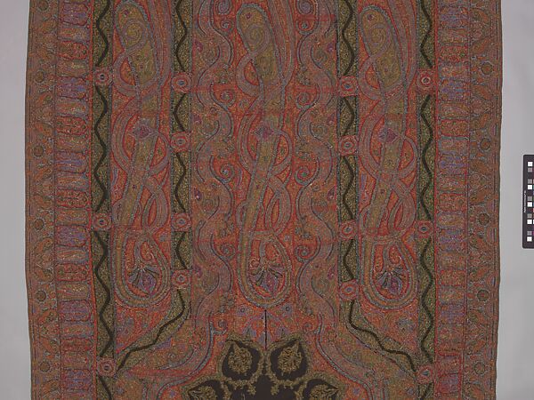 Shawl of Joined Fragments, Wool, silk; double interlocking twill tapestry weave, embroidered, pieced