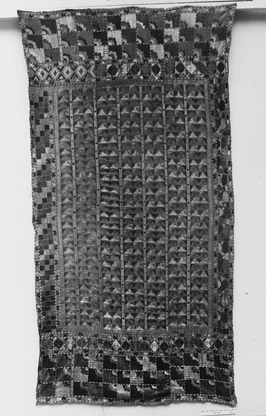 Sari, Cotton; embroidered in silk