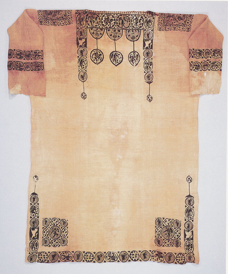 Tunic with Dionysian Ornament, Linen, wool; plain weave, tapestry weave