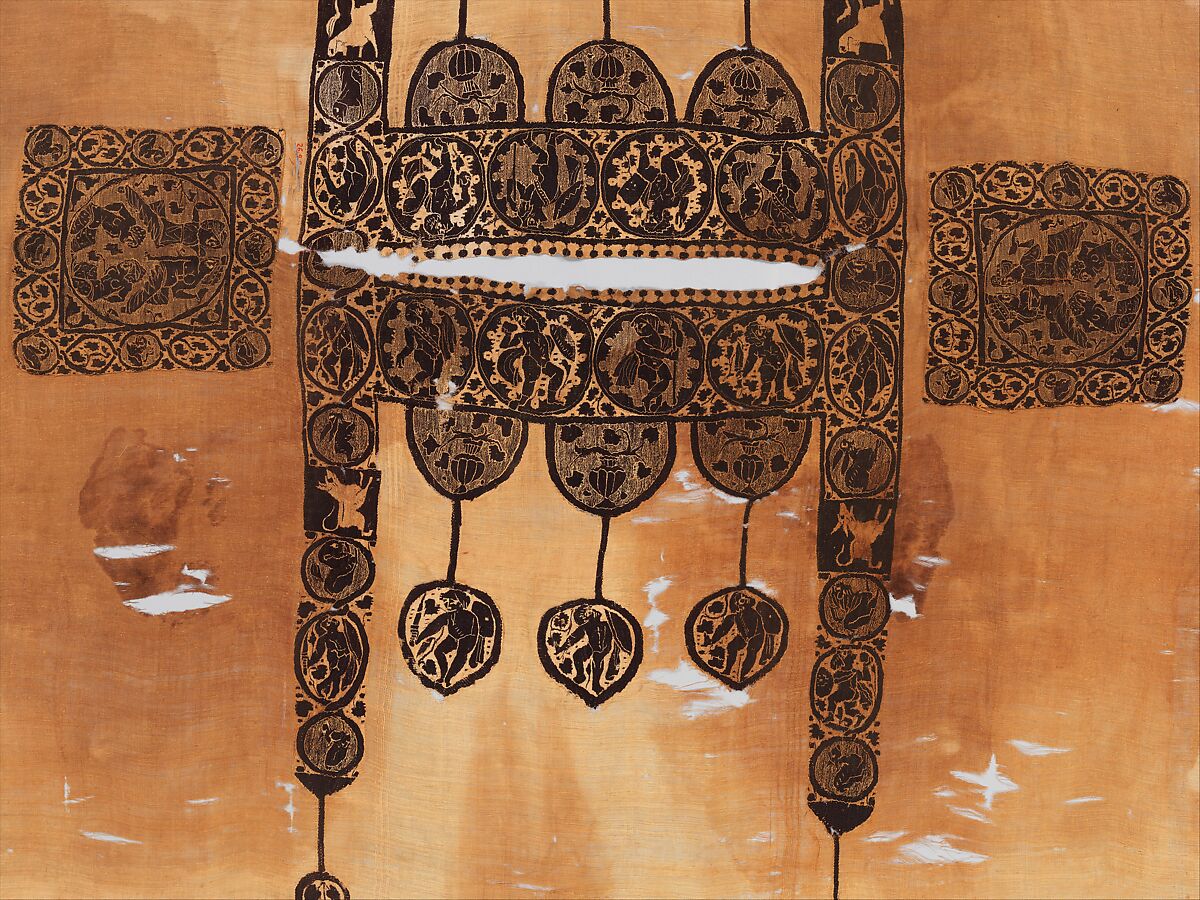 Tunic with Dionysian Ornament, Linen, wool; plain weave, tapestry weave