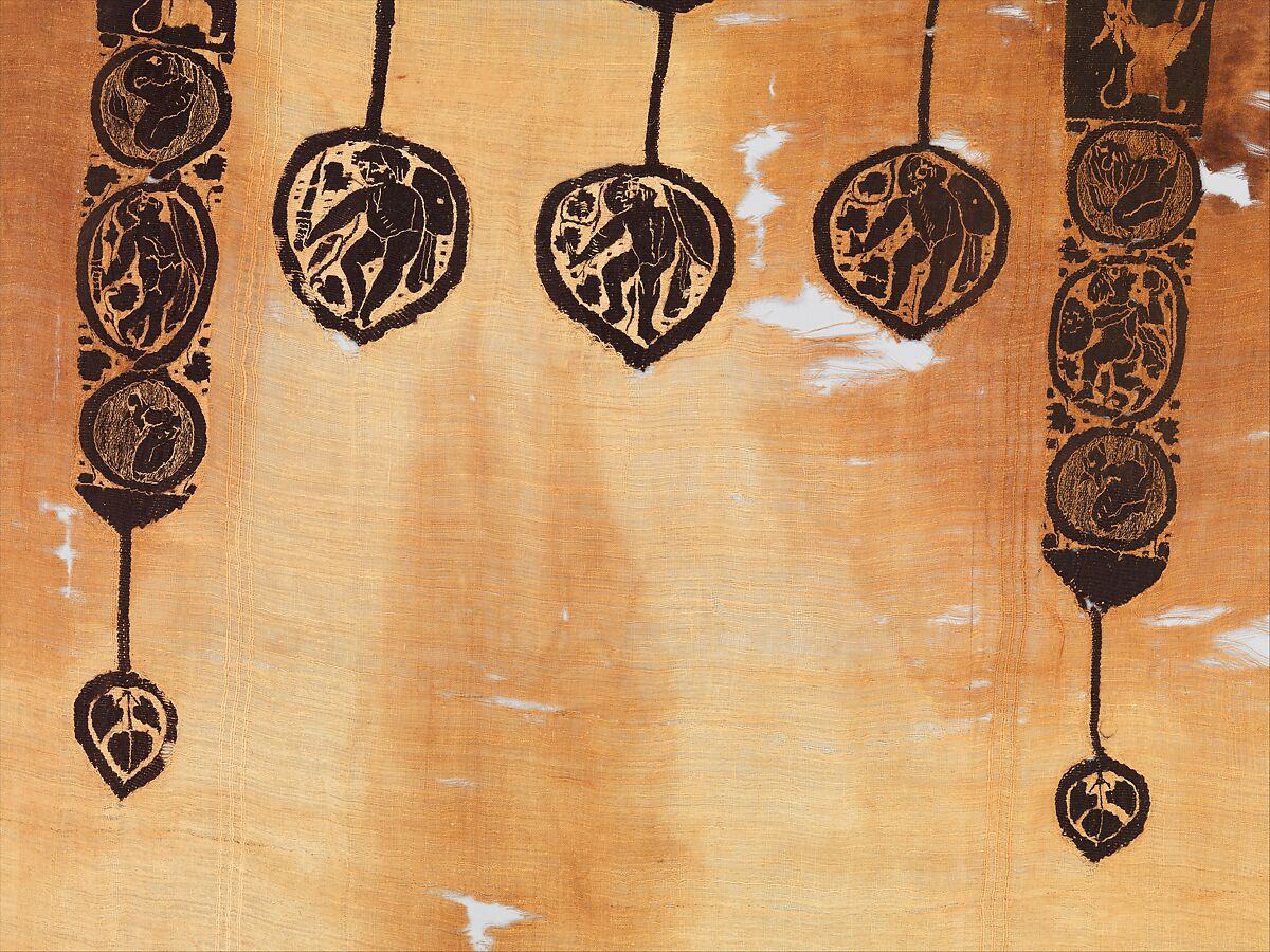 Tunic with Dionysian Ornament, Linen, wool; plain weave, tapestry weave