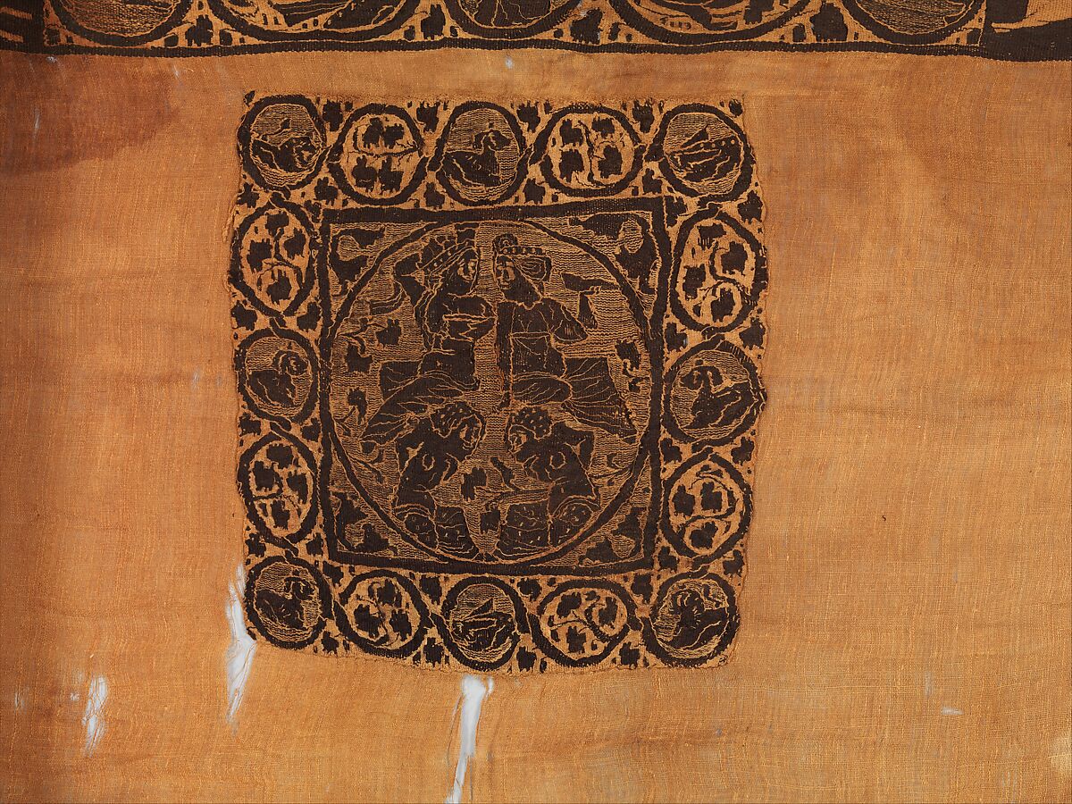 Tunic with Dionysian Ornament, Linen, wool; plain weave, tapestry weave