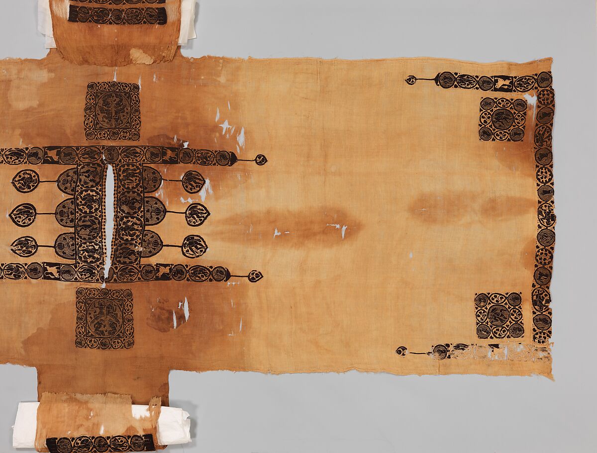 Tunic with Dionysian Ornament, Linen, wool; plain weave, tapestry weave