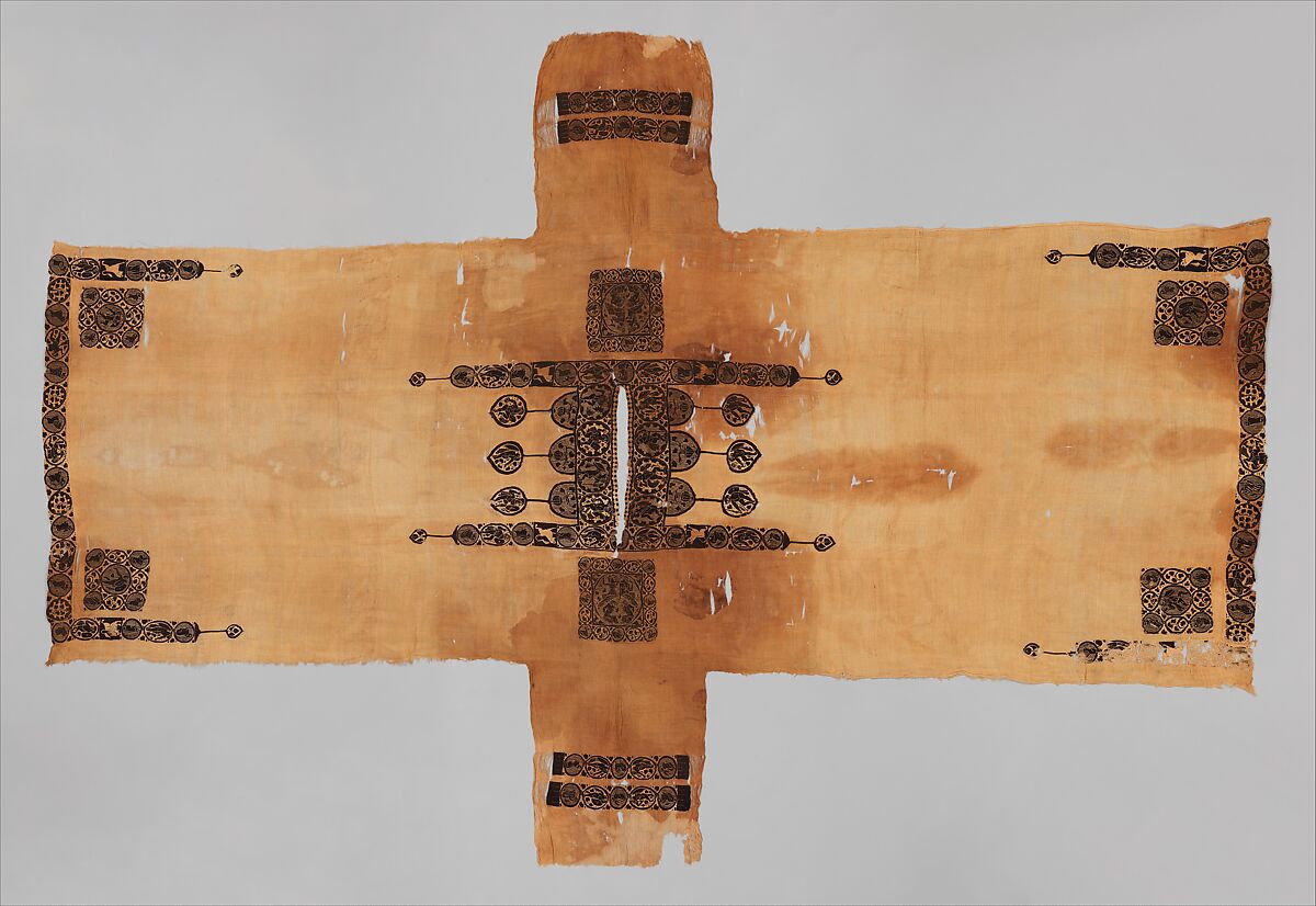 Tunic with Dionysian Ornament, Linen, wool; plain weave, tapestry weave