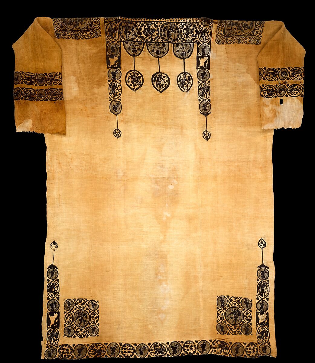 Tunic with Dionysian Ornament, Linen, wool; plain weave, tapestry weave 