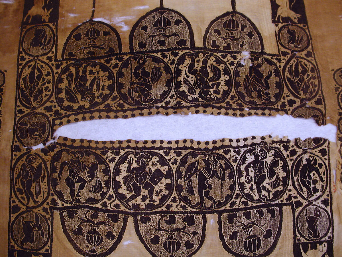 Tunic with Dionysian Ornament, Linen, wool; plain weave, tapestry weave