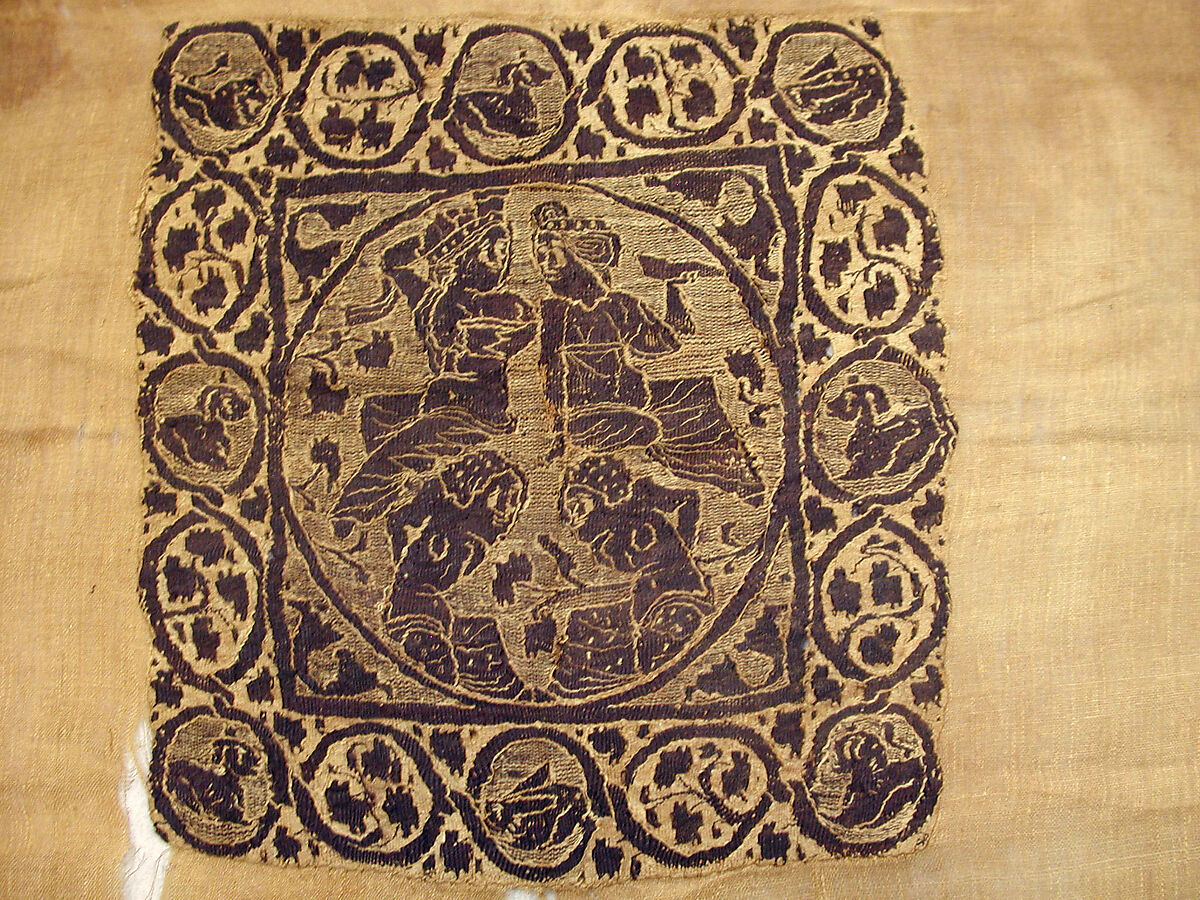 Tunic with Dionysian Ornament, Linen, wool; plain weave, tapestry weave