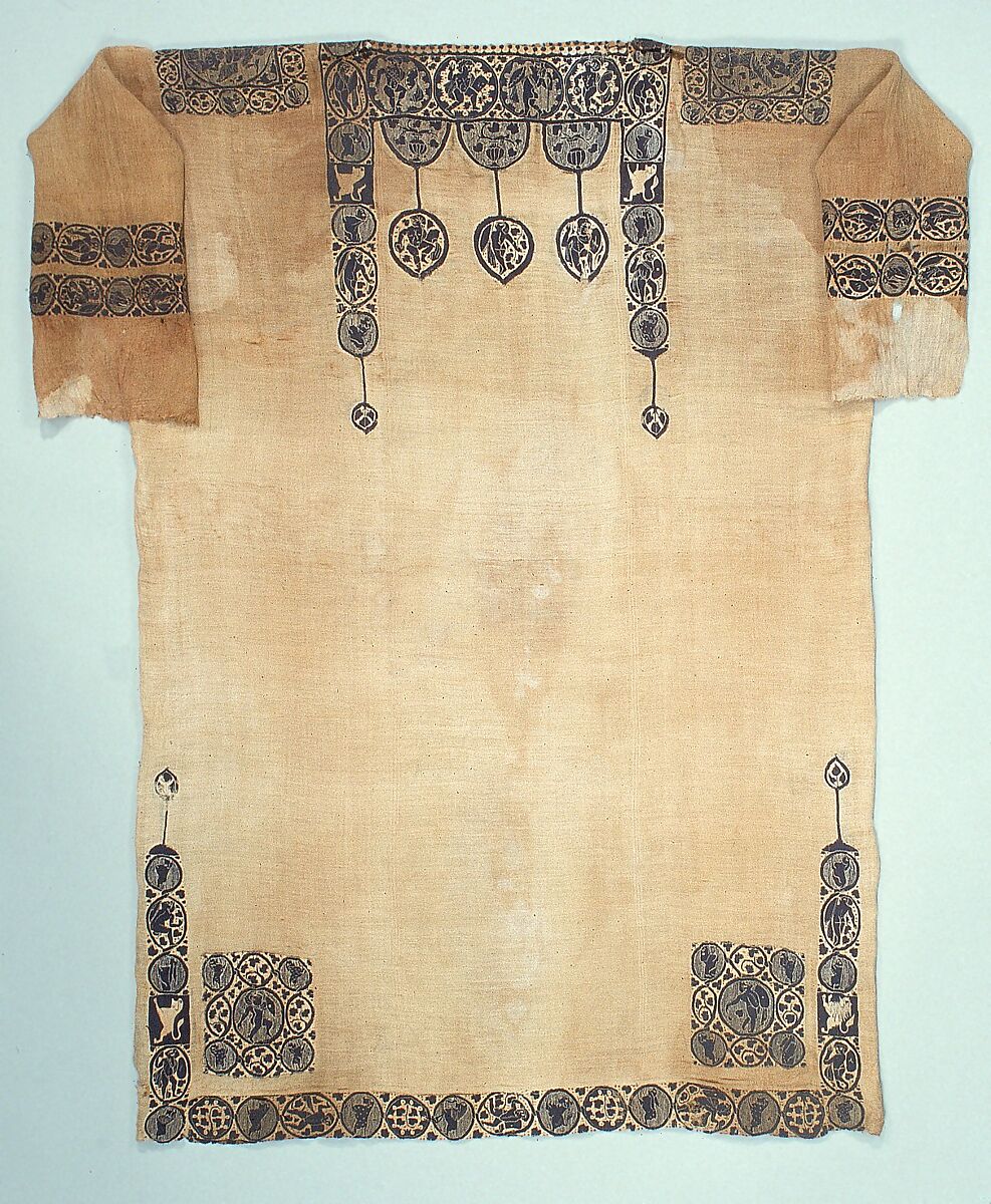 Tunic with Dionysian Ornament, Linen, wool; plain weave, tapestry weave