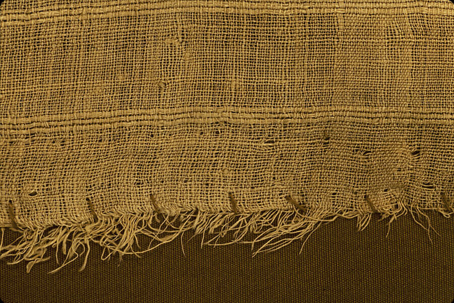 Tunic with Dionysian Ornament, Undyed linen with tapestry woven wool decorations