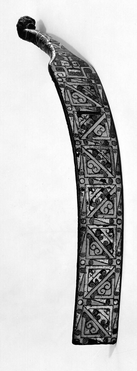 Belt hook, Iron inlaid with gold and silver, China