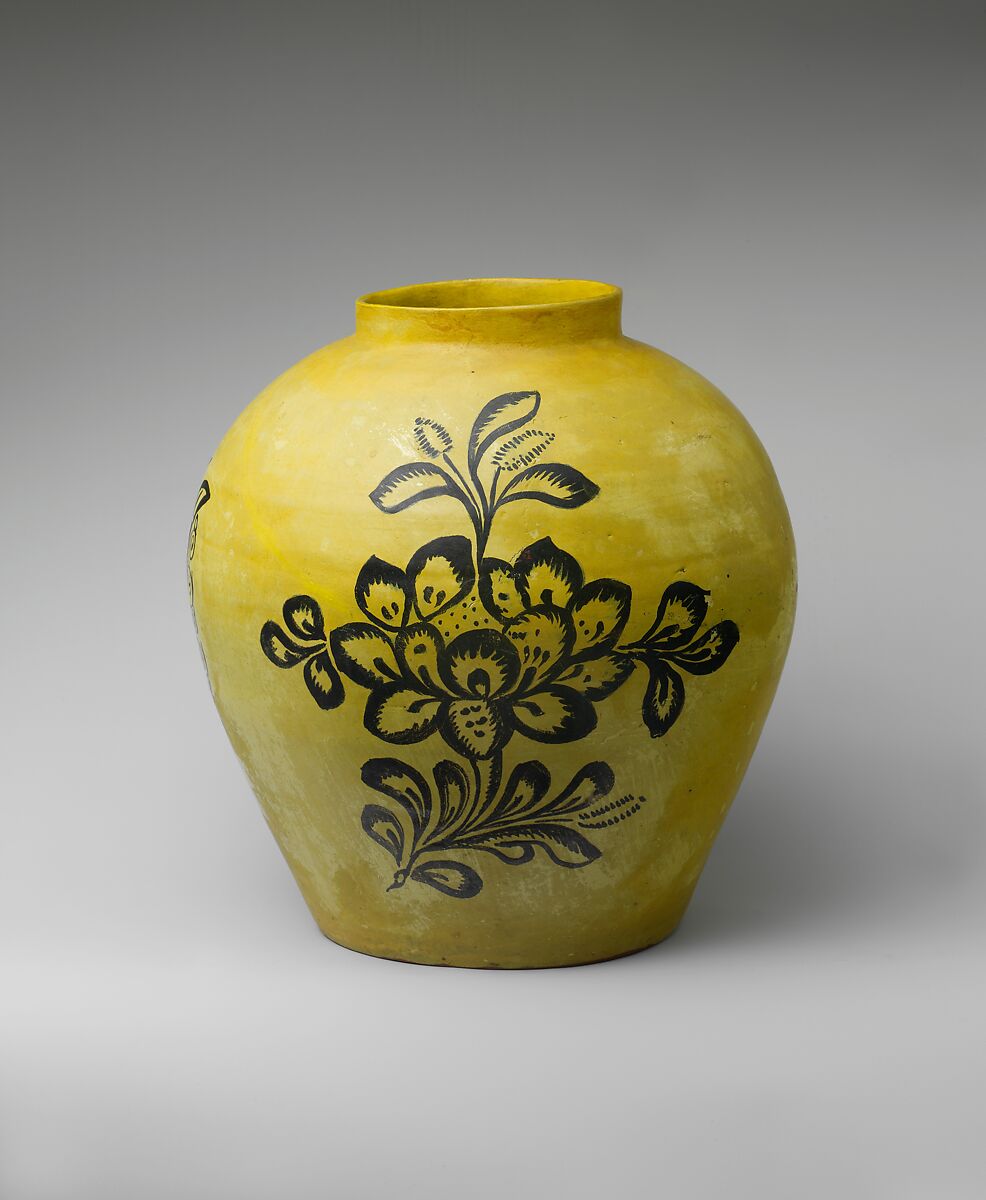 Jar, Tin-glazed earthenware, Mexican 