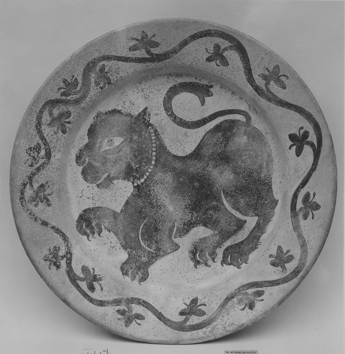 Dish, Earthenware; painted on an opaque white (tin) glaze