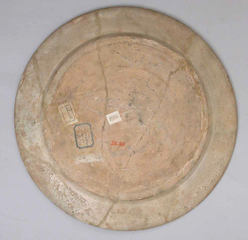 Dish, Earthenware; painted on an opaque white (tin) glaze