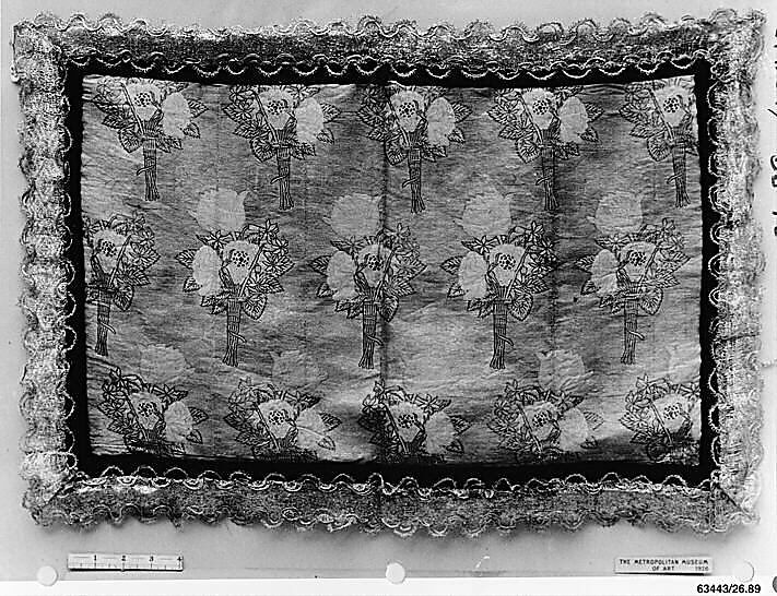 Panel, Silk and metal wrapped thread