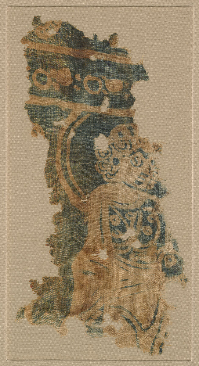 Fragment of a Hanging with Haloed Figure, Linen 