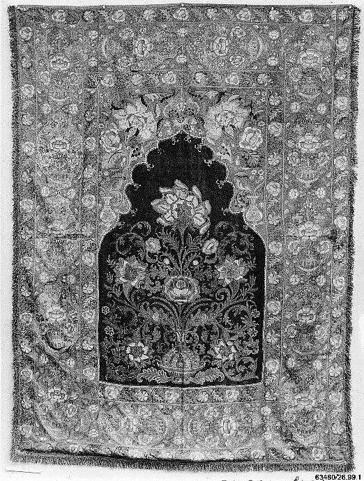 Panel, Wool, silk; embroidered in silk and metal wrapped thread