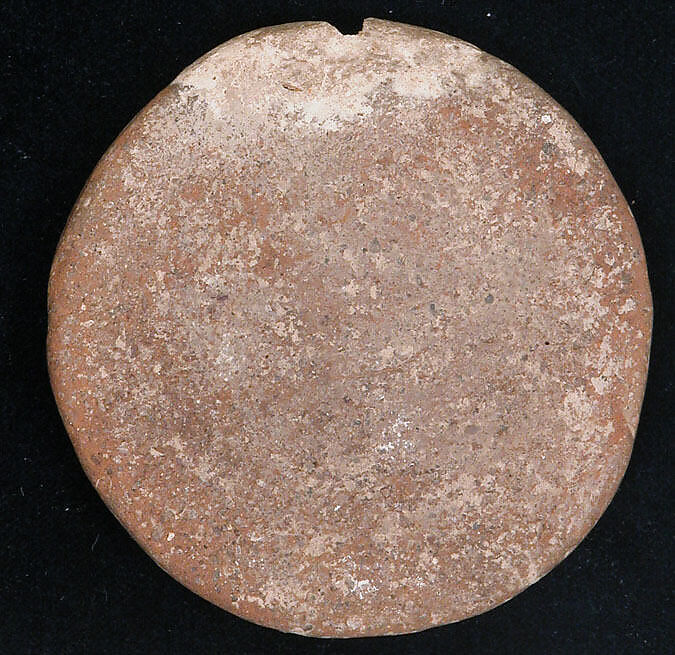 Bath Scraper, Earthenware; unglazed, molded in relief