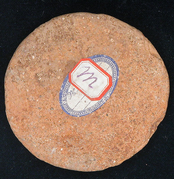 Bath Scraper, Earthenware; unglazed, molded in relief