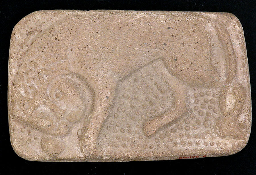 Bath Scraper, Earthenware; unglazed, molded in relief 