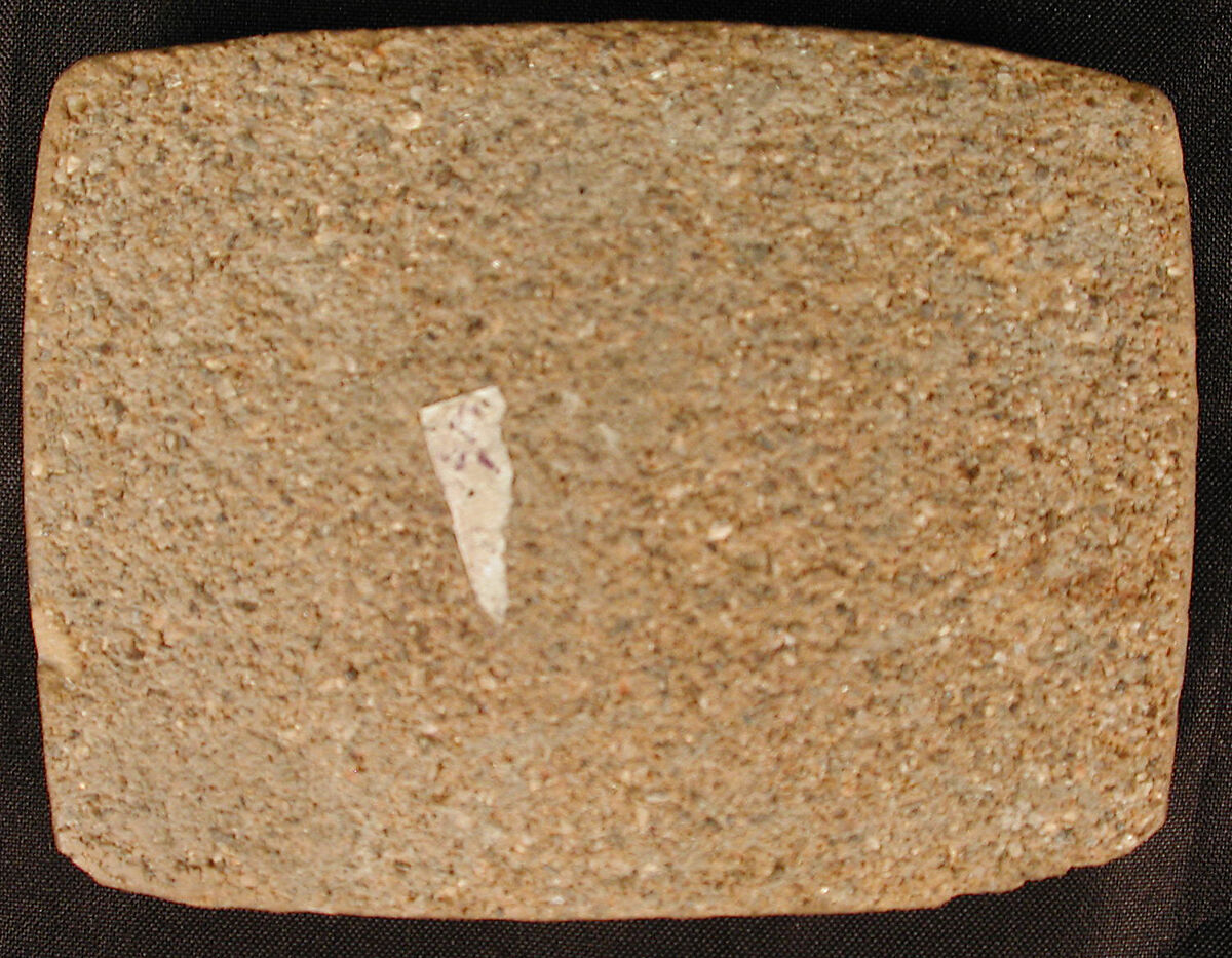 Bath Scraper, Earthenware; unglazed, molded in relief