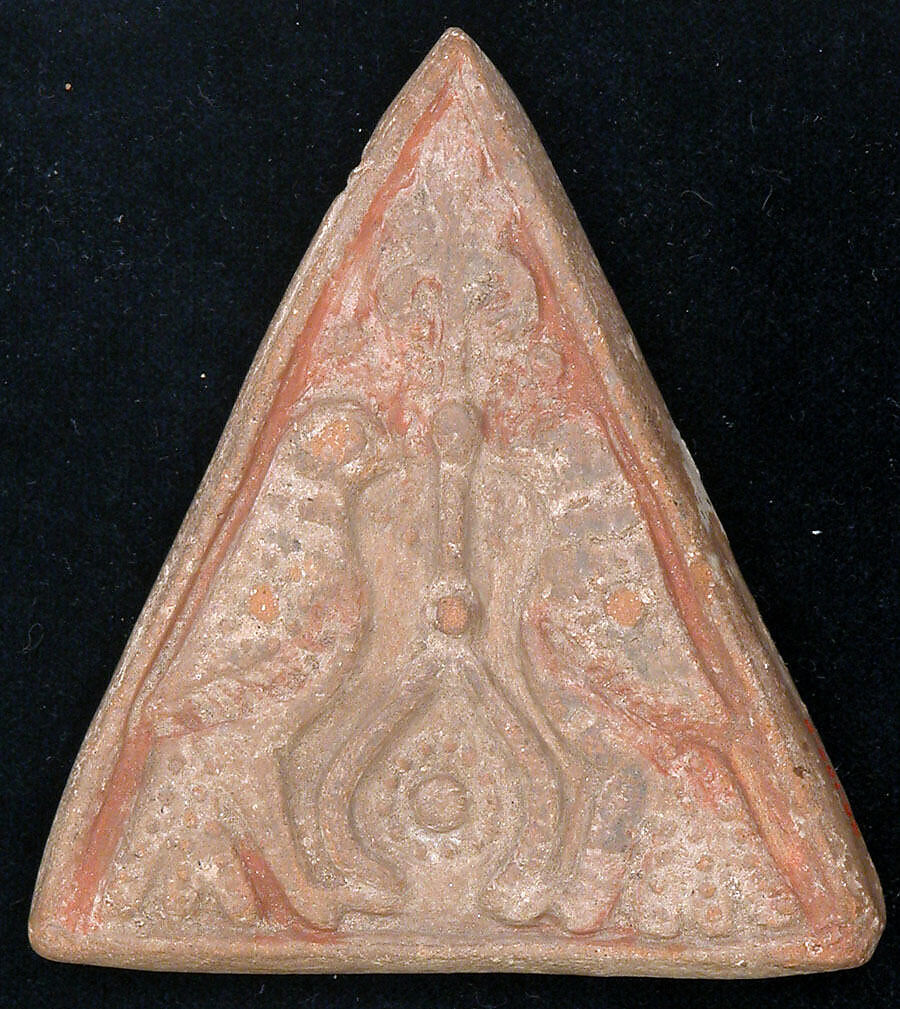 Bath Scraper, Earthenware; unglazed, molded in relief 