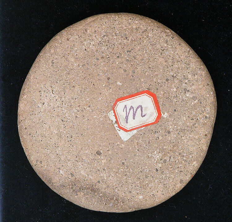 Bath Scraper, Earthenware; unglazed, molded in relief