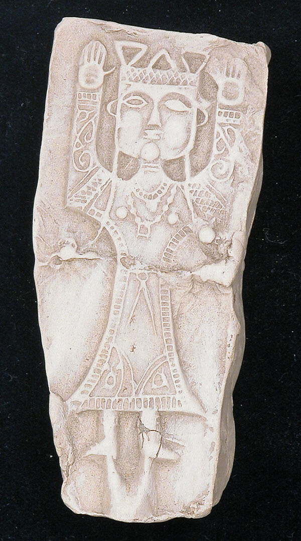 Mold for Making Gold Placques, Earthenware; unglazed, molded in relief