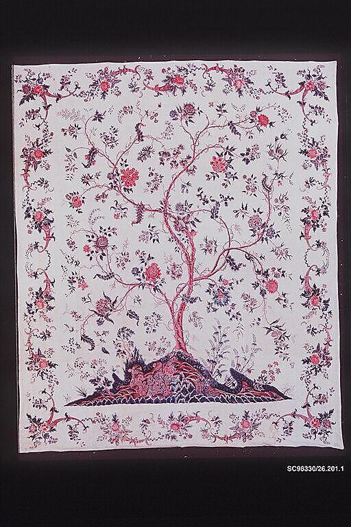 Hanging (Palampore), Cotton; pounced and printed 