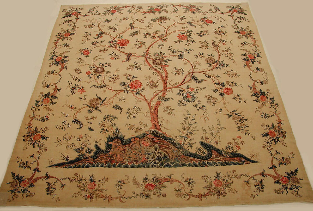 Hanging (Palampore), Cotton; pounced and printed