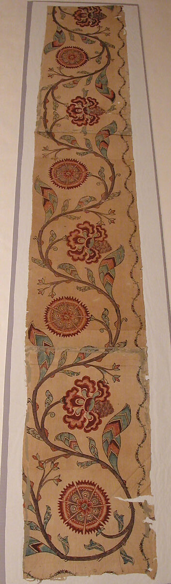 Textile Fragment, Cotton; painted