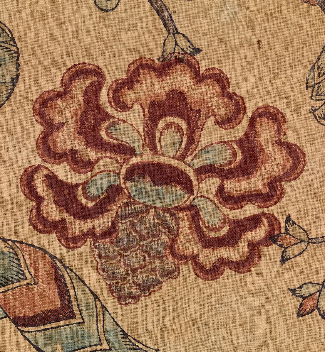 Textile Fragment, Cotton; painted