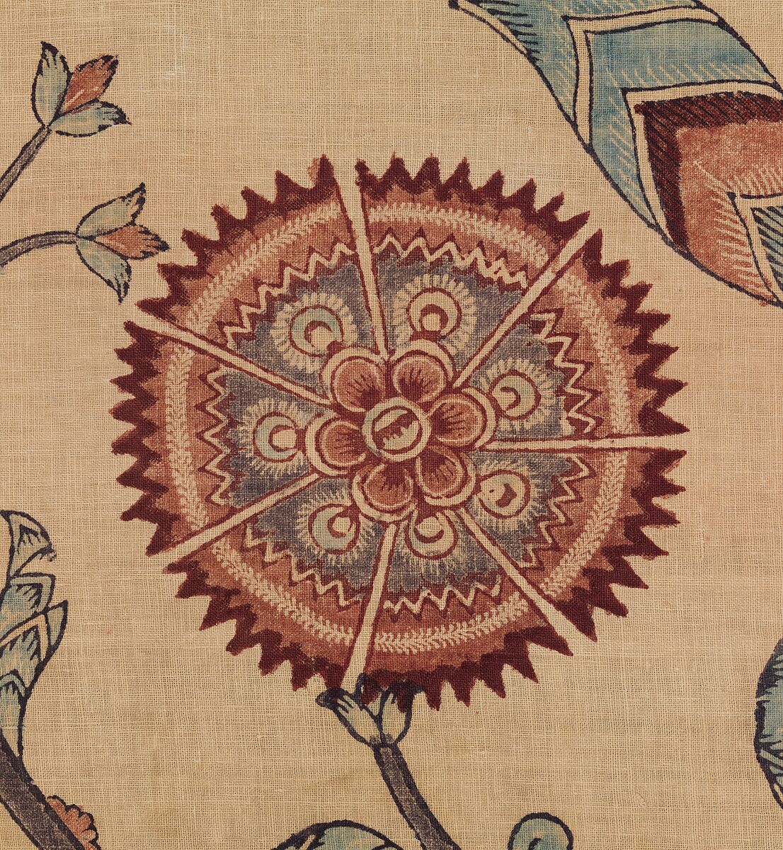 Textile Fragment, Cotton; painted